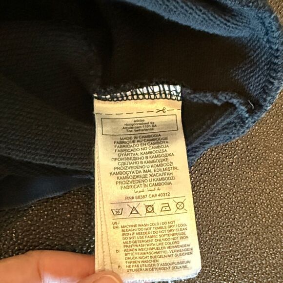 Adidas Black Adicolor Shattered Trefoil oversized Sweatshirt size S - Picture 7 of 10